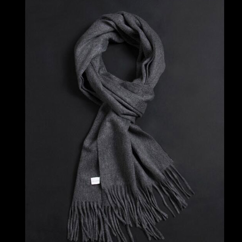 Pure Cashmere Scarves Deep Gray Women Winter Scarf